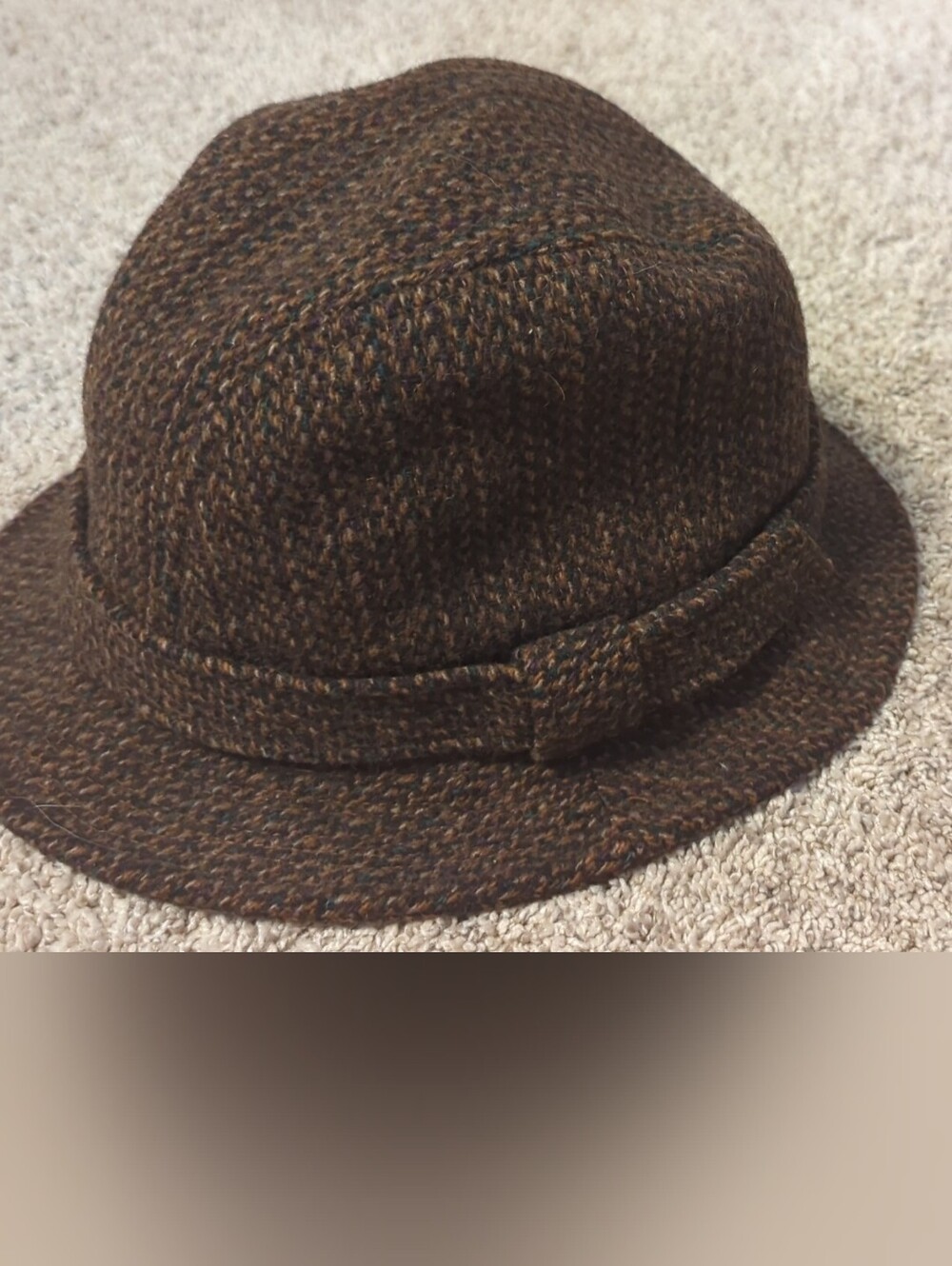 Totes Wool Medium Brown Tweed-Look Women’s Hat